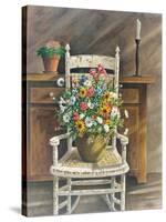 Rocker with Floral Bouquet-Ron Jenkins-Stretched Canvas