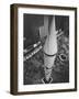 Rocket Being Displayed at Grand Central Station as a Salute to International Geophysical Year-null-Framed Photographic Print