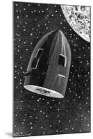 Rocket Capsule Illustration from the 1872 Edition of from the Earth to the Moon-Jules Verne-Mounted Giclee Print