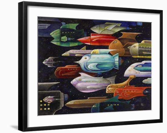 Rocket Fish-Bill Bell-Framed Giclee Print