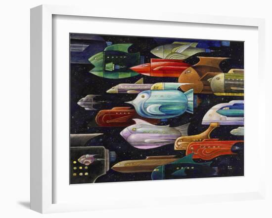 Rocket Fish-Bill Bell-Framed Giclee Print