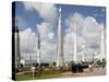 Rocket Garden at the Kennedy Space Center, Cape Canaveral, Florida-Nick Servian-Stretched Canvas