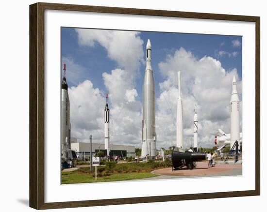 Rocket Garden at the Kennedy Space Center, Cape Canaveral, Florida-Nick Servian-Framed Photographic Print