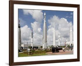 Rocket Garden at the Kennedy Space Center, Cape Canaveral, Florida-Nick Servian-Framed Photographic Print