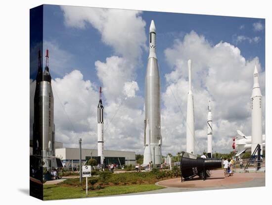 Rocket Garden at the Kennedy Space Center, Cape Canaveral, Florida-Nick Servian-Stretched Canvas