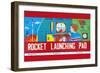 Rocket Launching Pad-null-Framed Premium Giclee Print
