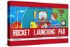 Rocket Launching Pad-null-Stretched Canvas