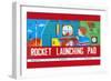 Rocket Launching Pad-null-Framed Art Print