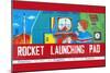 Rocket Launching Pad-null-Mounted Art Print