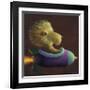 Rocket Lion-Chris Miles-Framed Art Print