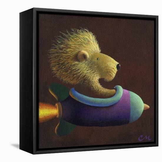 Rocket Lion-Chris Miles-Framed Stretched Canvas