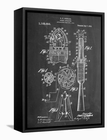 Rocket Patent-null-Framed Stretched Canvas
