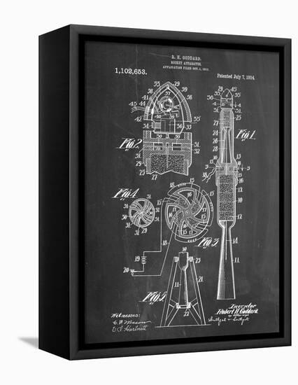 Rocket Patent-null-Framed Stretched Canvas