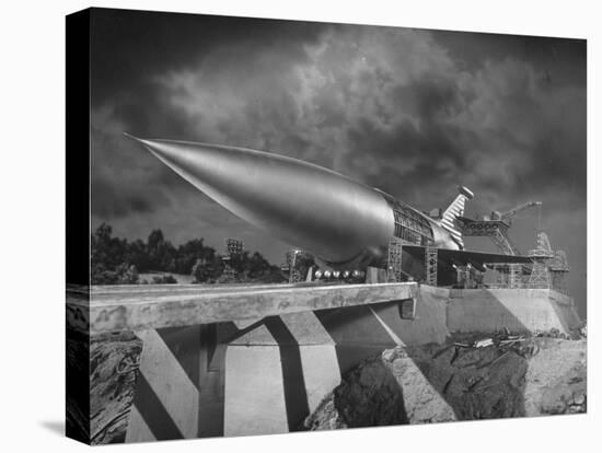 Rocket Ship Being Built for the Movie "When Worlds Collide"-Allan Grant-Stretched Canvas