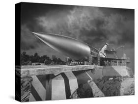 Rocket Ship Being Built for the Movie "When Worlds Collide"-Allan Grant-Stretched Canvas