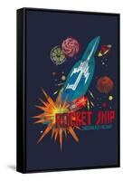 Rocket Ship-null-Framed Stretched Canvas