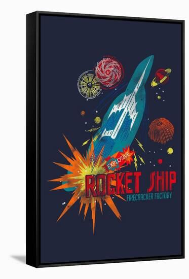 Rocket Ship-null-Framed Stretched Canvas