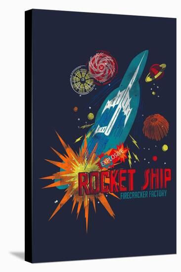 Rocket Ship-null-Stretched Canvas