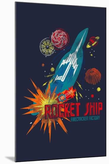 Rocket Ship-null-Mounted Giclee Print