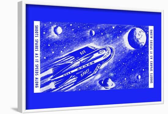 Rocket Space Ship 305-null-Framed Art Print