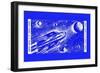 Rocket Space Ship 305-null-Framed Premium Giclee Print