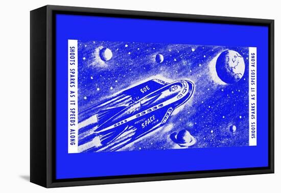 Rocket Space Ship 305-null-Framed Stretched Canvas