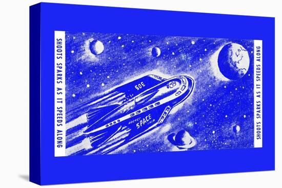 Rocket Space Ship 305-null-Stretched Canvas