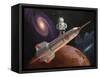 Rocket Surfer-Eric Joyner-Framed Stretched Canvas