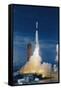 Rocket Taking off into Sky-null-Framed Stretched Canvas