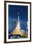 Rocket Taking off into Sky-null-Framed Photographic Print