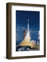 Rocket Taking off into Sky-null-Framed Photographic Print