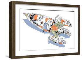 Rocket-HR-FM-Framed Art Print