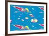 Rockets and Flying Saucers-null-Framed Premium Giclee Print