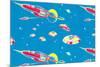 Rockets and Flying Saucers-null-Mounted Premium Giclee Print