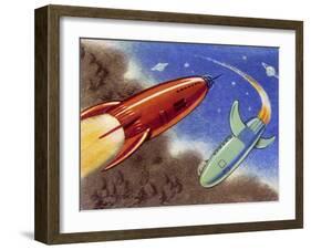 Rockets for Space Travel-null-Framed Art Print