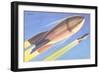 Rockets in Space-null-Framed Art Print