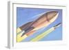 Rockets in Space-null-Framed Art Print
