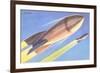 Rockets in Space-null-Framed Premium Giclee Print