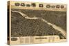 Rockford, Illinois - Panoramic Map-Lantern Press-Stretched Canvas