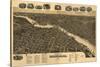 Rockford, Illinois - Panoramic Map-Lantern Press-Stretched Canvas