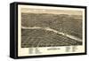 Rockford, Illinois - Panoramic Map-Lantern Press-Framed Stretched Canvas