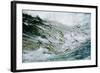 Rockhopper Penguins Group Jumping Through Sea-null-Framed Photographic Print