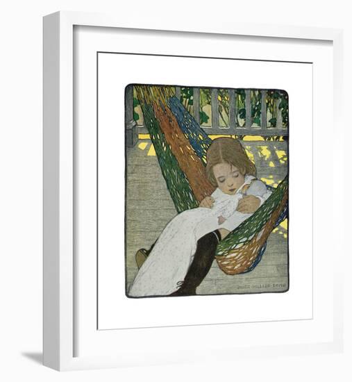 Rocking Baby Doll to Sleep-Jessie Willcox-Smith-Framed Premium Giclee Print