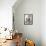 Rocking Chair, Dark Wood, Italy-null-Framed Stretched Canvas displayed on a wall