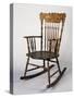 Rocking Chair, Dark Wood, Italy-null-Stretched Canvas