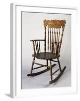 Rocking Chair, Dark Wood, Italy-null-Framed Giclee Print