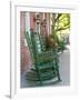 Rocking Chairs on Porch, Ste. Genevieve, Missouri, USA-Walter Bibikow-Framed Photographic Print