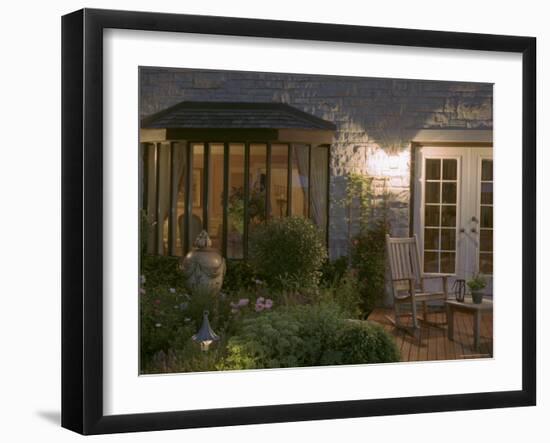 Rocking Chairs on the Patio-null-Framed Photographic Print