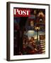 "Rocking Horse Delivery," Saturday Evening Post Cover, December 22, 1945-James R. Bingham-Framed Giclee Print