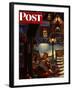 "Rocking Horse Delivery," Saturday Evening Post Cover, December 22, 1945-James R. Bingham-Framed Giclee Print